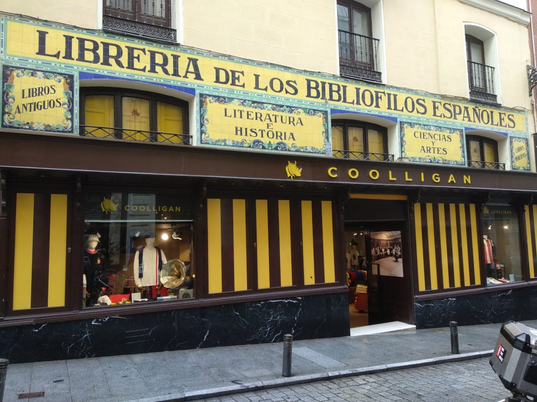 Tile frontage of a bookshop in Madrid