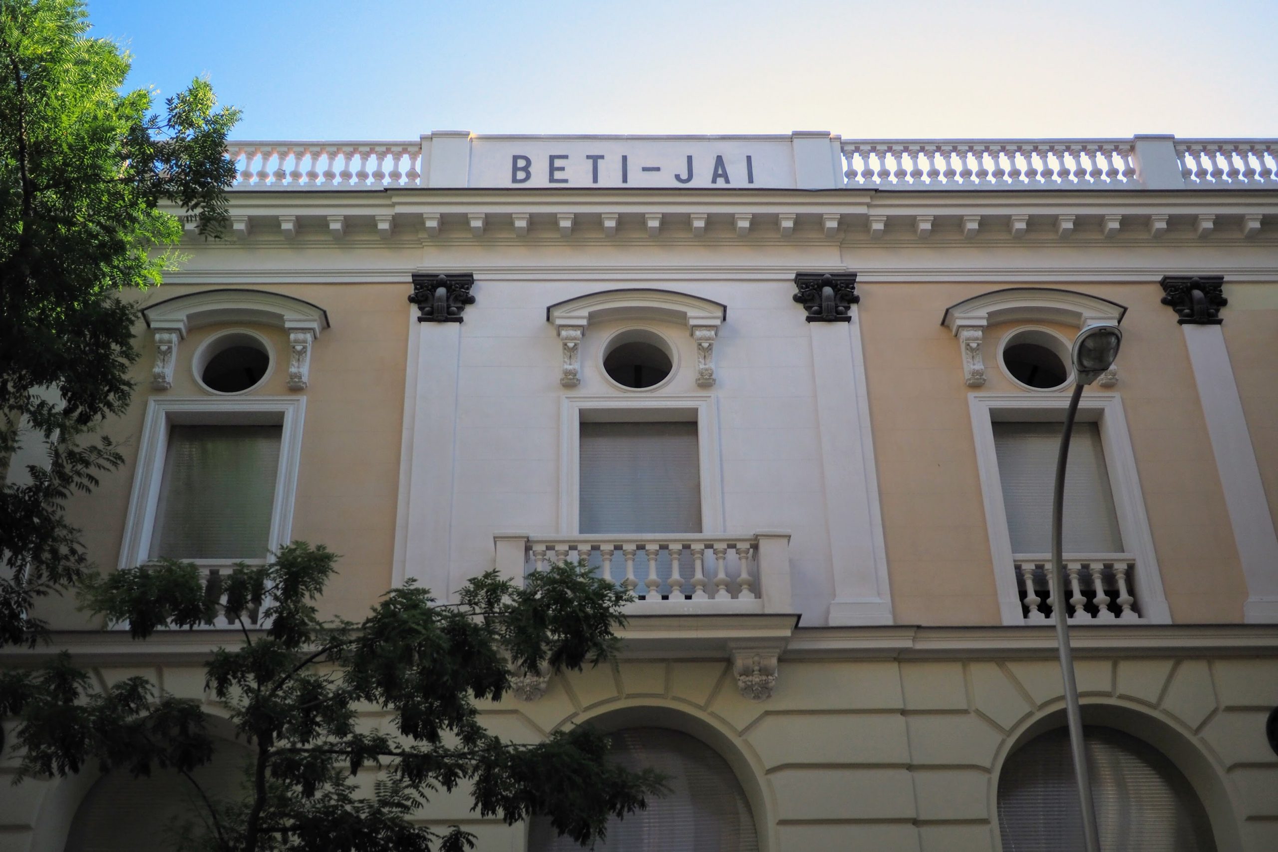 The neo-classical facade of Beti Jai