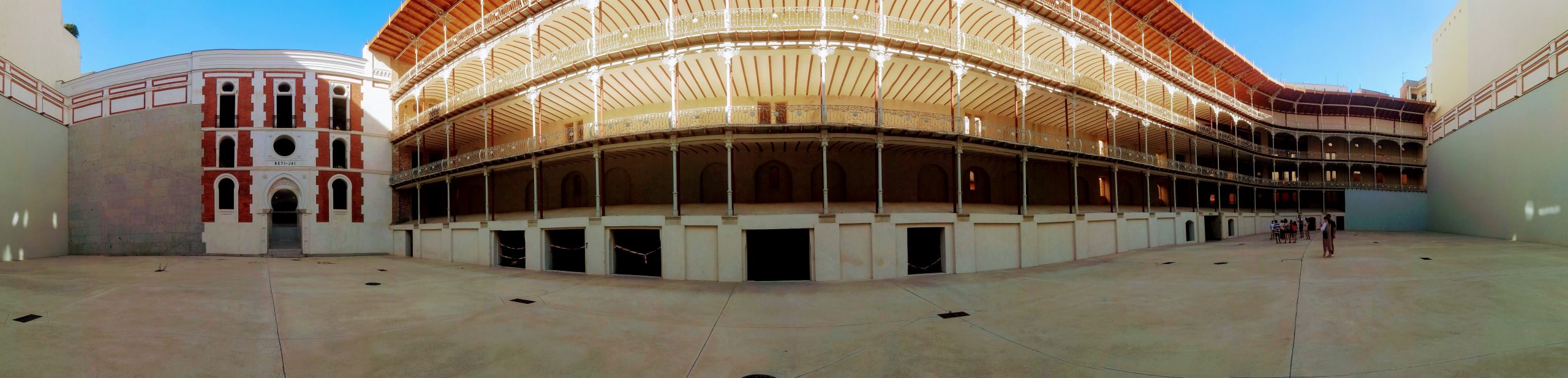 Panoramic of the interior of Beti-Jai jai ali court in Madrid