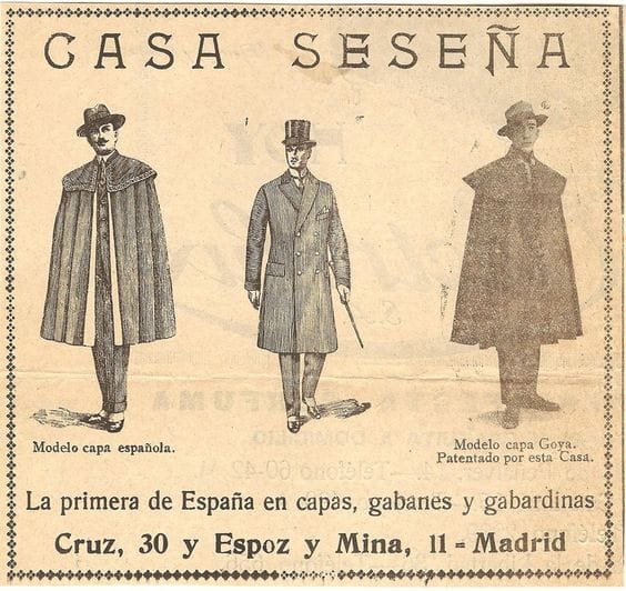 An old advertisement for Capas Seseña