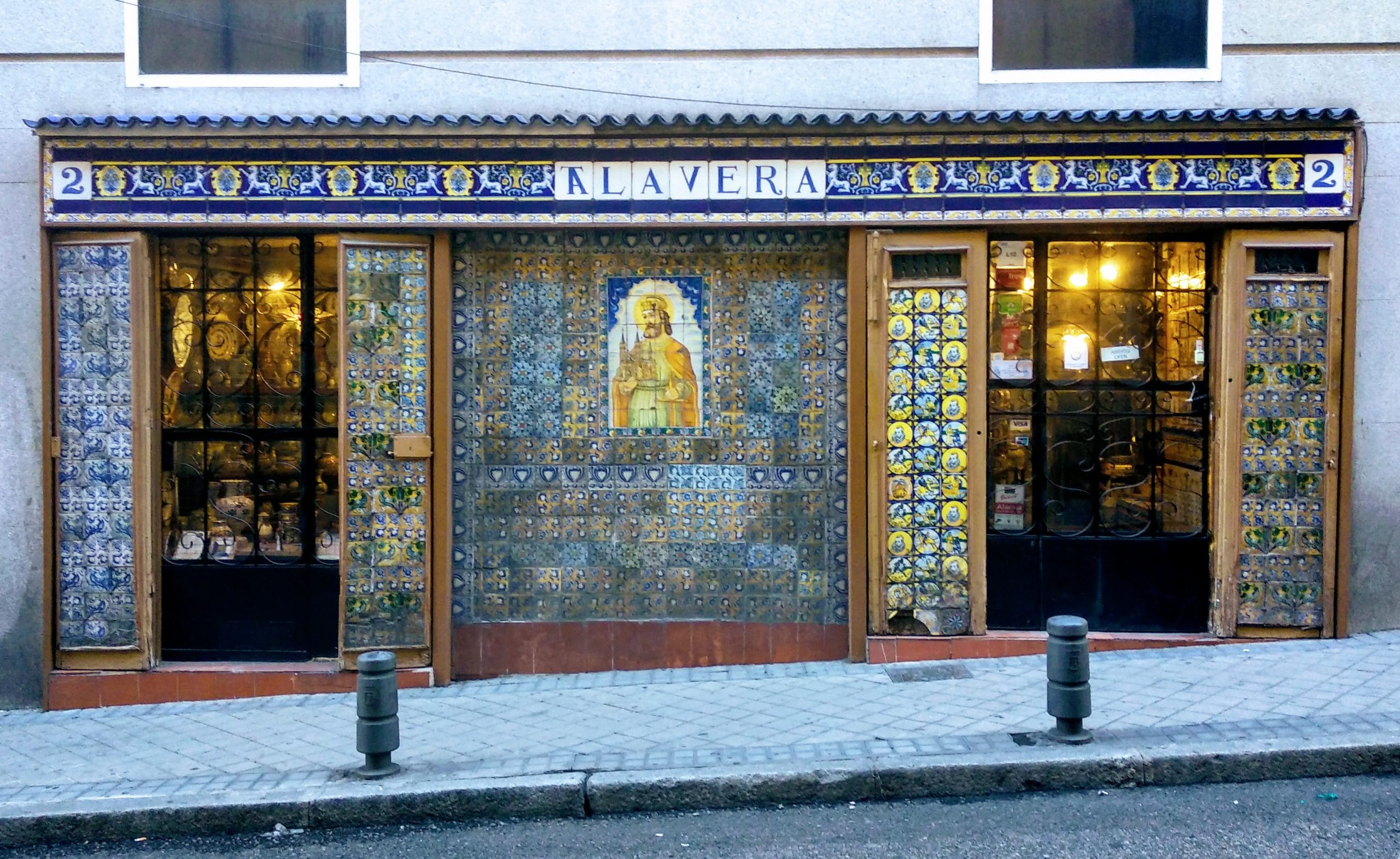 The shopfront of Antigua Casa Talavera, one of Madrid's oldest stores